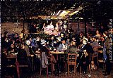 In The Bavarian Beergarden by Otto Piltz